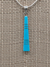 Load image into Gallery viewer, TURQUOISE INLAY PENDANT- ZUNI- MADARRAL KALLESTEWA
