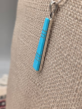 Load image into Gallery viewer, TURQUOISE INLAY PENDANT- ZUNI- MADARRAL KALLESTEWA
