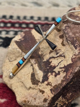 Load image into Gallery viewer, LARGE MULTI INLAY CROSS NECKLACE- ZUNI - SYLVESTER  NOCHE
