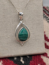 Load image into Gallery viewer, MALACHITE TEARDROP NECKLACE
