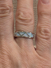 Load image into Gallery viewer, WHITE OPAL INLAY BAND - Navajo - ROGER MORGAN
