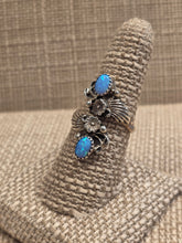 Load image into Gallery viewer, BLUE OPAL BYPASS RING - NAVAJO- ETTA BELIN
