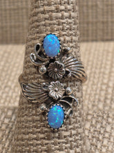Load image into Gallery viewer, BLUE OPAL BYPASS RING - NAVAJO- ETTA BELIN
