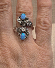 Load image into Gallery viewer, BLUE OPAL BYPASS RING - NAVAJO- ETTA BELIN
