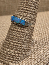 Load image into Gallery viewer, BLUE OPAL INLAY BAND - SIZE 8- 9- 10 - ZENIE KYLESTEWA
