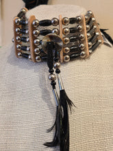 Load image into Gallery viewer, 5 STRAND HORN &amp; ABALONE CHOKER - LINDA LEE
