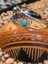 Load image into Gallery viewer, TURQUOISE &amp; CORAL CUFF STYLE BRACELET - MAX CALADITTO
