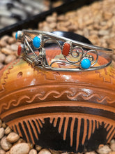 Load image into Gallery viewer, TURQUOISE &amp; CORAL CUFF STYLE BRACELET - MAX CALADITTO
