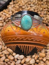 Load image into Gallery viewer, GREEN TURQUOISE CUFF STYLE BRACELET- PATRICK YAZZIE

