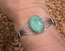 Load image into Gallery viewer, GREEN TURQUOISE CUFF STYLE BRACELET- PATRICK YAZZIE
