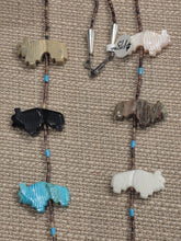 Load image into Gallery viewer, BUFFALO MULTI STONE FETISH NECKLACE- NAVAJO
