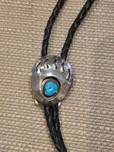 Load image into Gallery viewer, TURQUOISE BEAR PAW BOLO TIE
