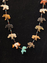 Load image into Gallery viewer, HANDCARVED FETISH BEAR NECKLACE - ZUNI
