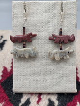 Load image into Gallery viewer, WOLF FETISH EARRINGS - ZUNI
