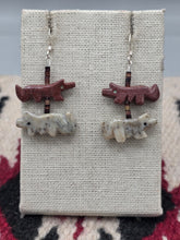 Load image into Gallery viewer, WOLF FETISH EARRINGS - ZUNI
