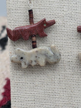 Load image into Gallery viewer, WOLF FETISH EARRINGS - ZUNI
