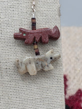 Load image into Gallery viewer, WOLF FETISH EARRINGS - ZUNI
