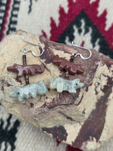 Load image into Gallery viewer, WOLF FETISH EARRINGS - ZUNI
