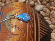 Load image into Gallery viewer, BLUE OPAL INLAY TEARDROP PENDANT- ZUNI - DERRICK &amp; LORELEI CHAVEZ
