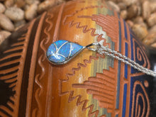 Load image into Gallery viewer, BLUE OPAL INLAY TEARDROP PENDANT- ZUNI - DERRICK &amp; LORELEI CHAVEZ
