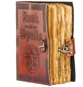 LEATHER LOCKING JOURNAL- BOOK OF SPELLS