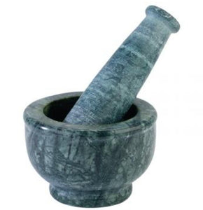 MORTAR & PESTLE  - LARGE GREEN MARBLE