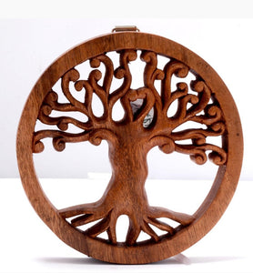 TREE OF LIFE WOODEN WALL PLAQUE - 5.75"