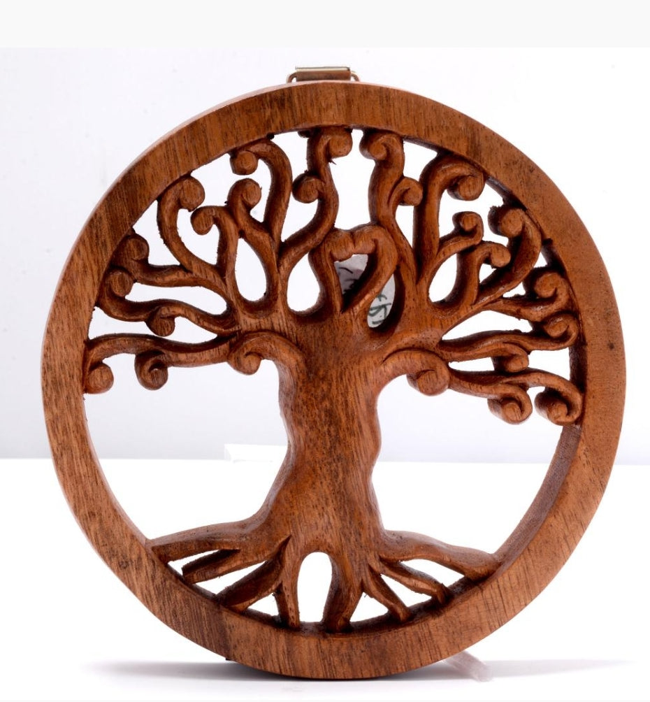 TREE OF LIFE WOODEN WALL PLAQUE - 5.75