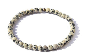 ENERGY  BEADS - 4 MM - DALMATIAN JASPER