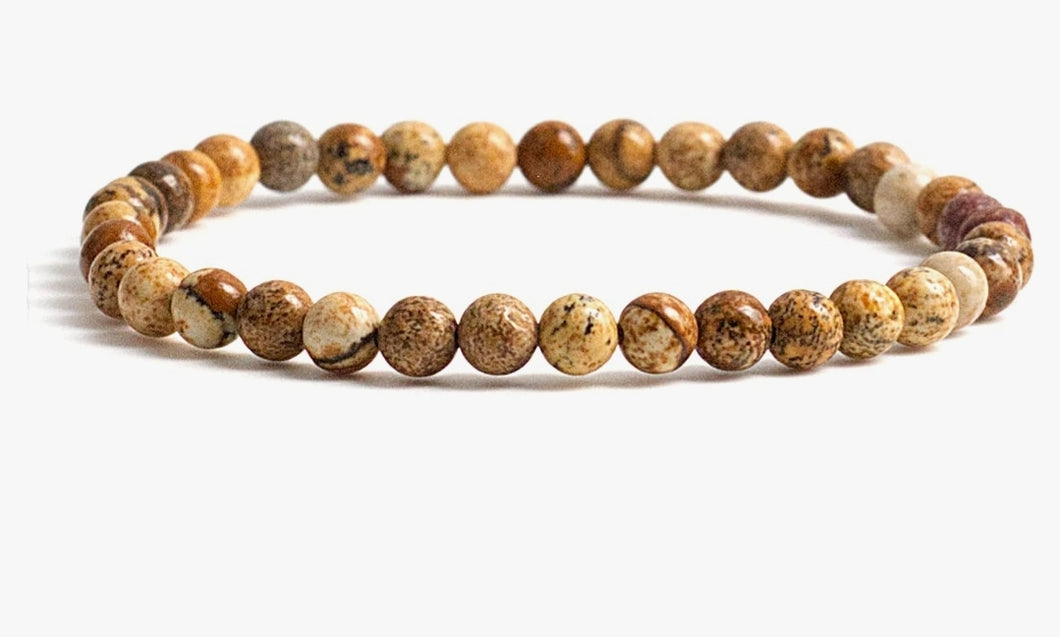 ENERGY BEADS - 4MM - PICTURE JASPER