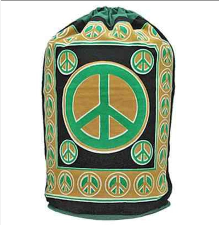 PEACE SIGN DRAWSTRING BACKPACK