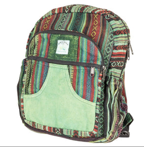 GREEN TONES HEMP BACKPACK