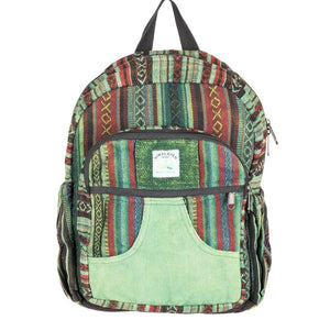 GREEN TONES HEMP BACKPACK