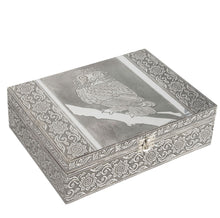 Load image into Gallery viewer, OWL SILVER METAL JEWELRY BOX
