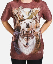 Load image into Gallery viewer, NORTHERN WILDLIFE COLLAGE - ADULT T-SHIRT
