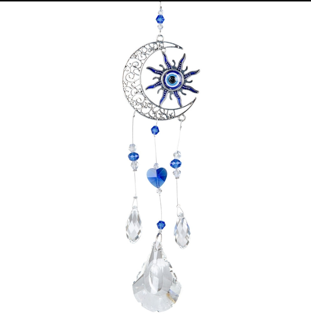 SUN & MOON EVIL EYE SUNCATCHER