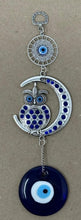 Load image into Gallery viewer, OWL CRESCENT MOON WITH EVIL EYE
