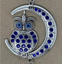 Load image into Gallery viewer, OWL CRESCENT MOON WITH EVIL EYE
