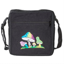 Load image into Gallery viewer, MUSHROOM MESSENGER BAG - BLACK
