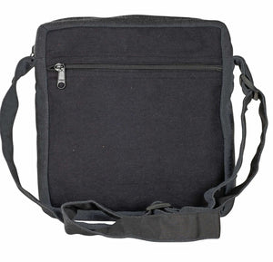 MUSHROOM MESSENGER BAG - BLACK