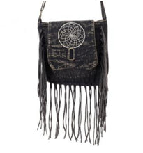 Load image into Gallery viewer, STONE WASHED BLACK DREAMCATCHER BAG

