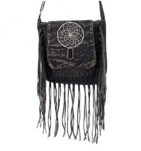 STONE WASHED BLACK DREAMCATCHER BAG