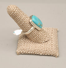 Load image into Gallery viewer, TURQUOISE RING- SIZE 8.5 - RECTANGLE
