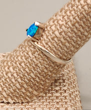 Load image into Gallery viewer, BLUE OR WHITE OPAL TEARDROP RING - 8 SIZES AVAILABLE

