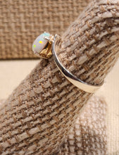 Load image into Gallery viewer, BLUE OR WHITE OPAL TEARDROP RING - 8 SIZES AVAILABLE
