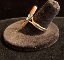 Load image into Gallery viewer, ZUNI MULTI STONE INLAY RING - SIZE 7 1/2
