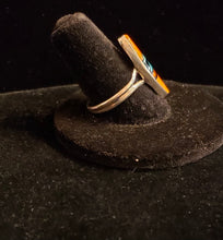 Load image into Gallery viewer, ZUNI MULTI STONE INLAY RING - SIZE 7 1/2
