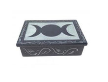 Load image into Gallery viewer, TRIPLE MOON SOAPSTONE BOX
