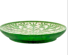 Load image into Gallery viewer, TREE OF LIFE CARVED PLATE/BOWL BURNER - GREEN
