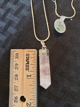 Load image into Gallery viewer, ROSE QUARTZ CRYSTAL POINT Necklace
